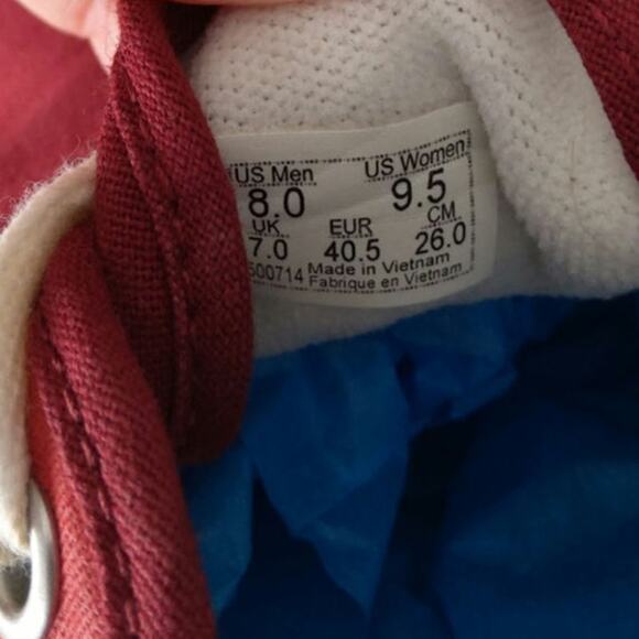 Vans Rad Rush burgundy & rainbow Skateboard shoes Newer size 9.5 W/8M Newer - Picture 5 of 7